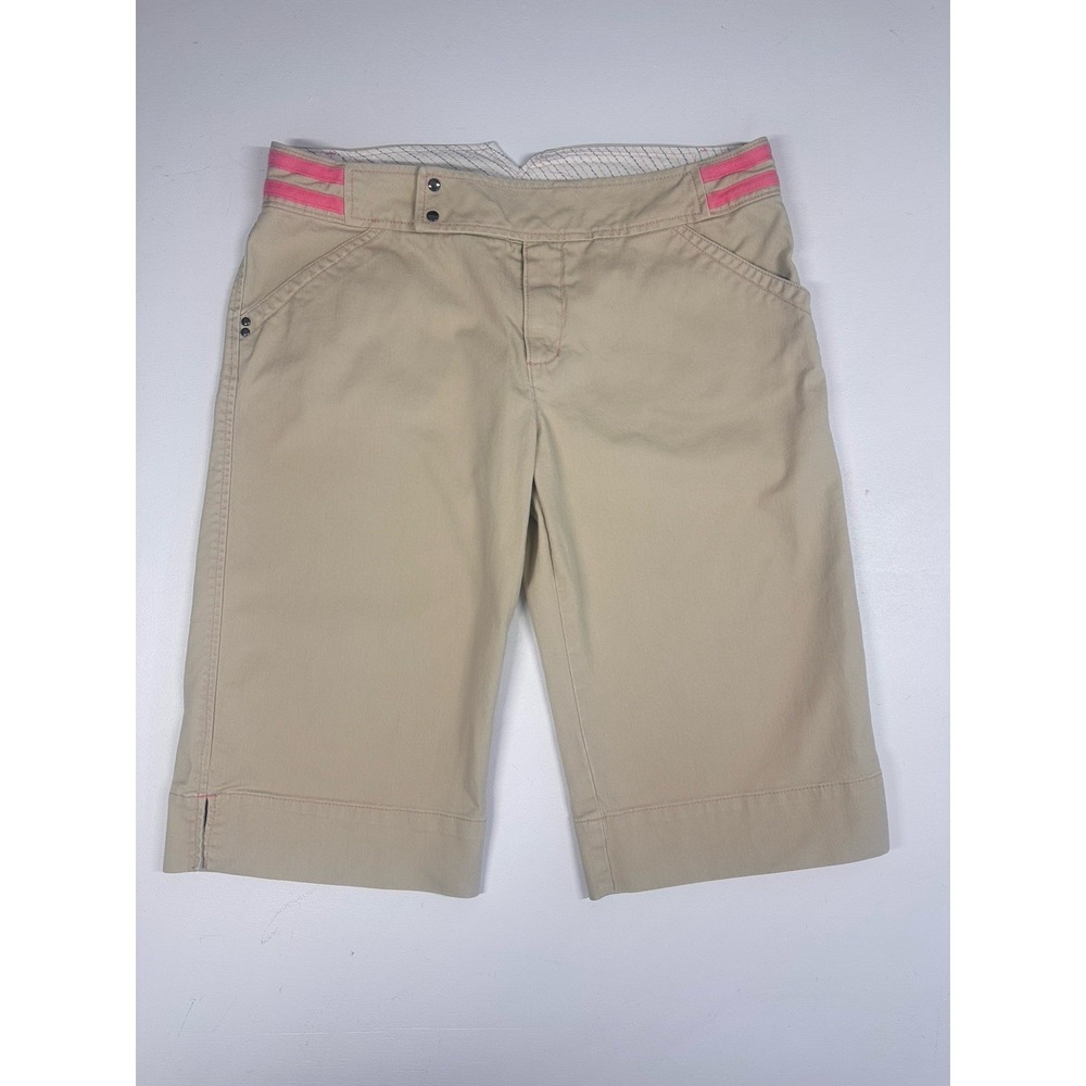 Free People Tan Denim Preppy Boho Bermuda Walking Shorts Sz:  10 (b24)